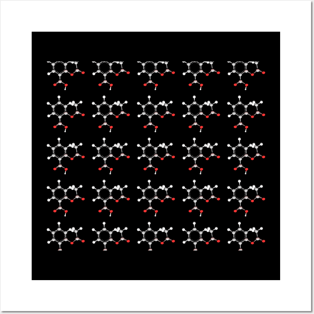 Aspirin Molecule Wall Art by ChemECool